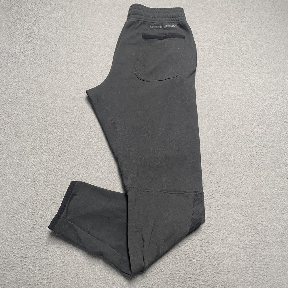 Under‎ Armour Sweatpants Mens Large Black Fleece Tapered Joggers Pockets